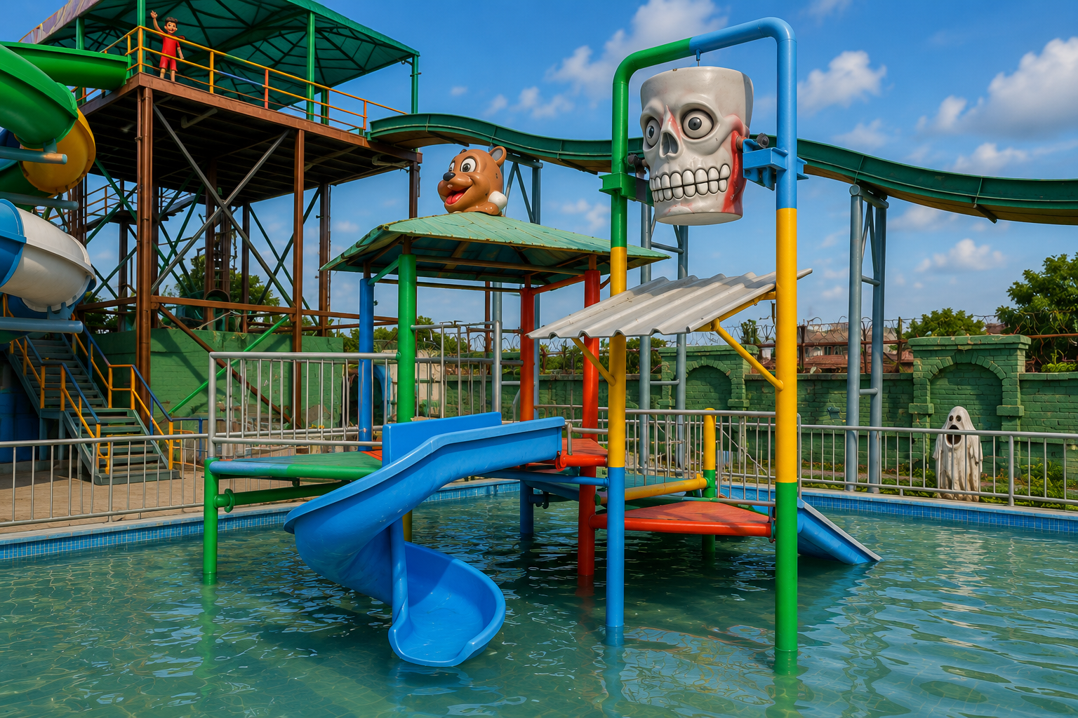 Colorful racing slides